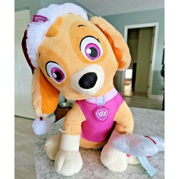 Nickelodeon Paw Patrol Skye Plush 22 Inch Large In Great Shape Christmas Theme - Picture 2 of 9